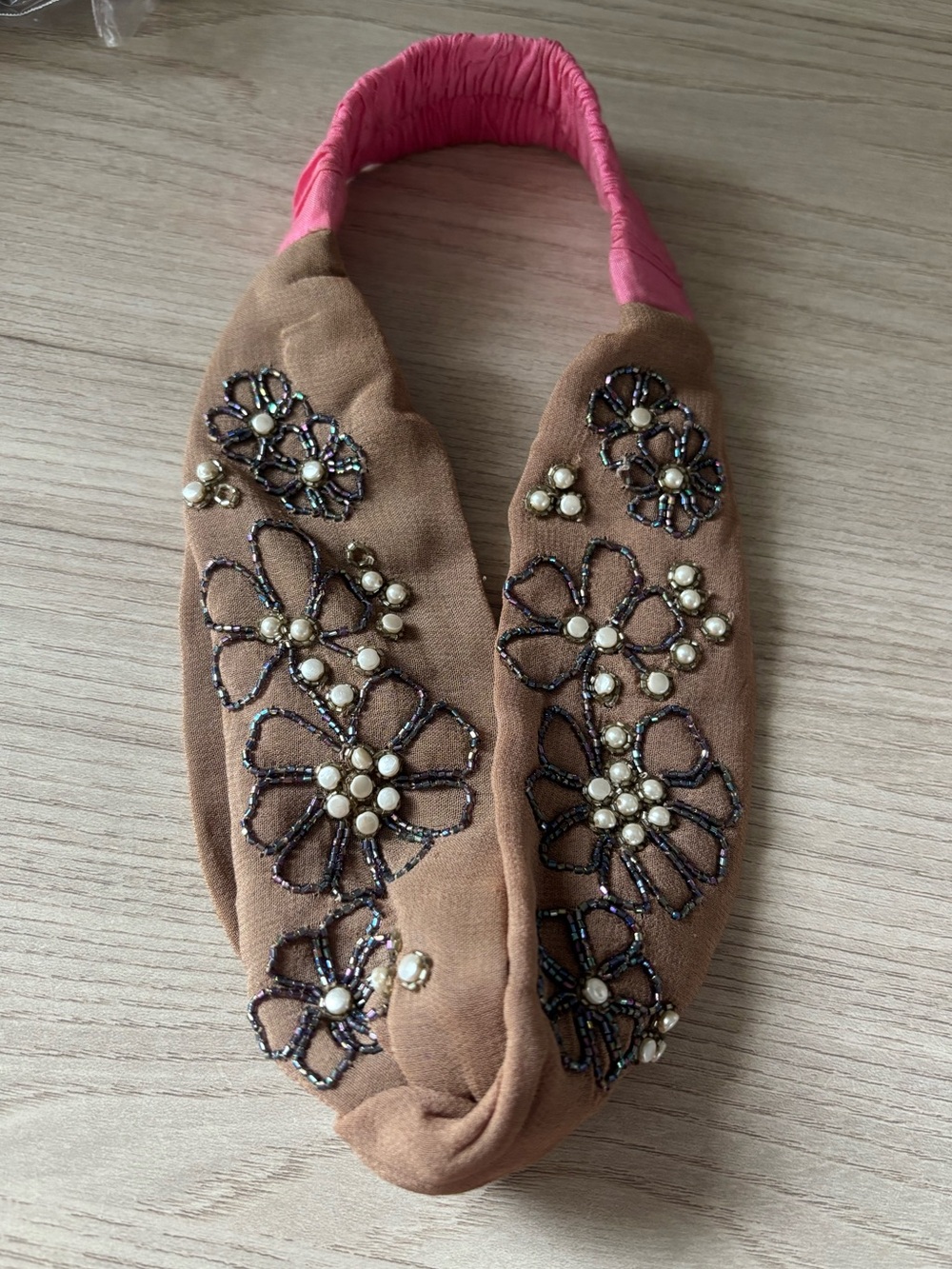 NAMRATA JOSHIPURA Embellished Brown and Pink Women’s Headband